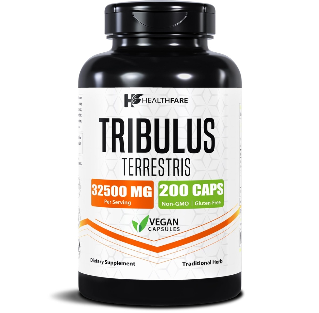 健康Tribulus Terrestris for Men and Women → 32,500mg Ultra Potency 提取 → 95% Saponins → 200 Capsules → 自然力量、能源和Stamina → 非GMO,无Gluten-free,美国制造