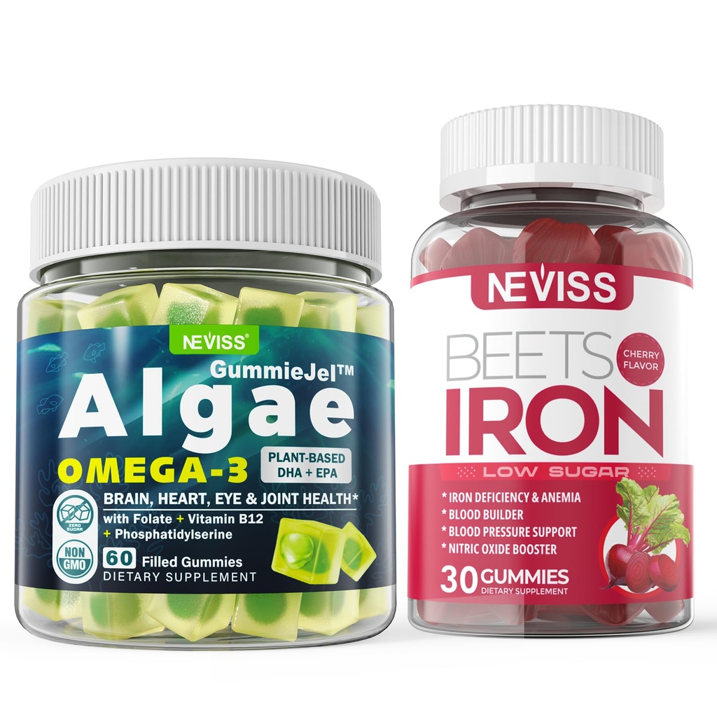 Vegan Omega 3 Gummys 1000mg+Iron 补编 12.5mg