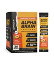 ONNIT Alpha Brain Instant Peach Flavor - 诺特罗派大脑助推器记忆增量 - 为焦点,能量和清晰度 - Alpha GPC Choline, Cats Claw, L-Theanine, Bacopa - 30ct