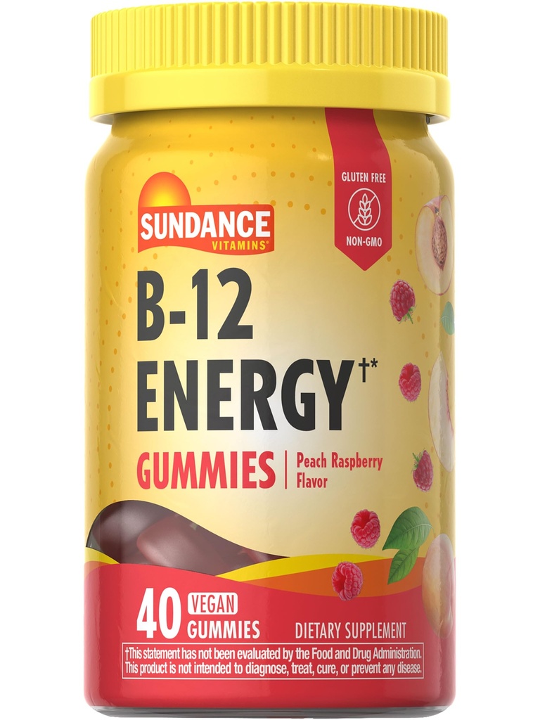 Sundance Vitamin B-12 能量Gummys QQ40 桃子Raspberry Flavor QQ Vegan, Non-GMO, 和 Gluten Free Supplement 互联网档案馆的存檔,存档日期2011-12-02.