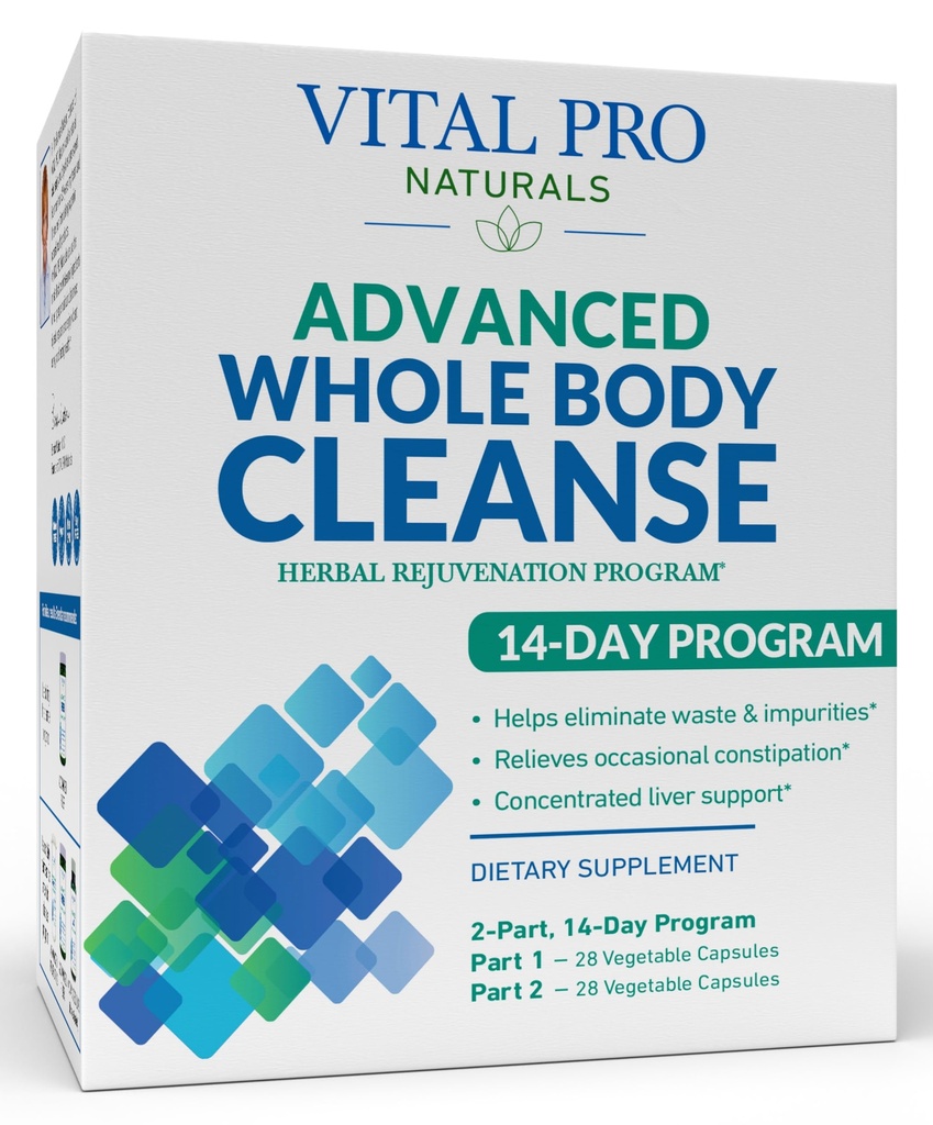 Virtual Pro Naturals - 高级全身清洁剂,配有牛奶硝酸盐,镁,阿罗埃角,以及草药用于不定期的便秘和健康消毒, 2-14天 Kit, 56 Capsules