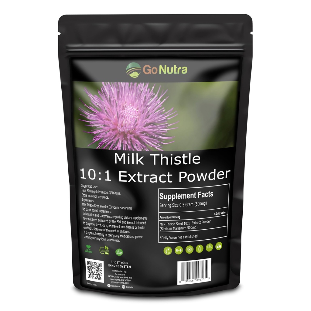 (原始内容存档于2018-03-21). Milk Thatle Powder 1 lb. Milk Thatle 摘录 5:1 力量西利玛林 | Silybum Marianum 草药补充剂 Non-GMO.