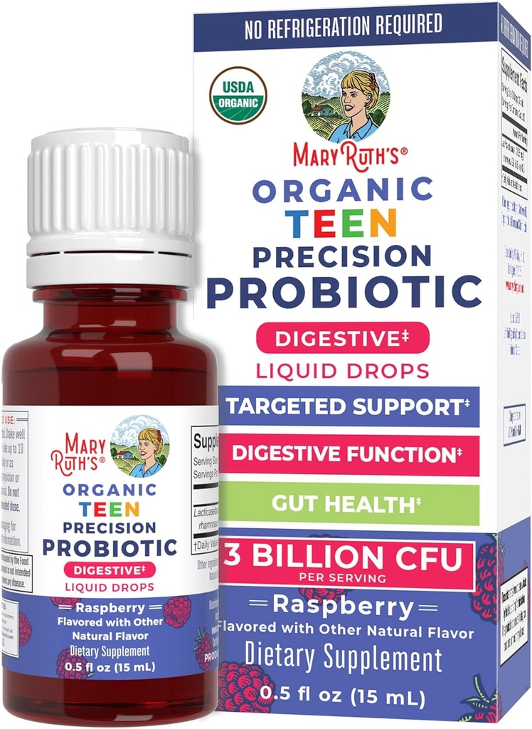 MaryRuth Organizations USDA 青少年有机液亲生药滴 – Gut Health – 消化性健康 – 偶尔消化性不适 – 总体健康与健康 – 非转基因生物 → Vegan – 30 services