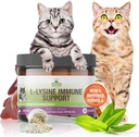草地宠物 L-Lysine Immune支持猫和猫——200g 鸡肝Flavor Granules with Scoop, Immune 健康补充 猫冷救济,喷嚏,摄取,跑鼻子,水眼