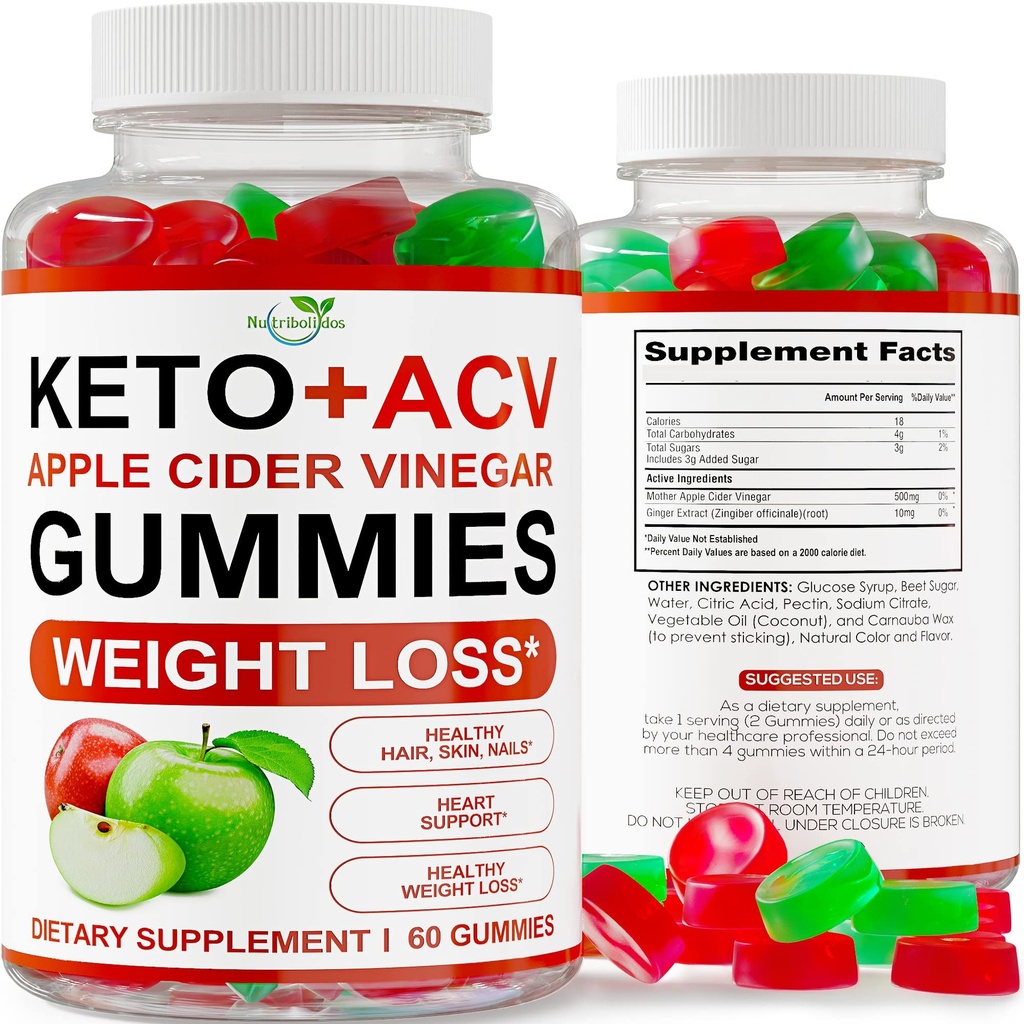 Keto ACV Gummys 高级体重损失 - ACV Keto Gummys 重量损失 - Keto Gummys 女性和男性的 Keto Gummy 补充 - Cleanse - Detox - Apple Cider Vinegar - 美国制造