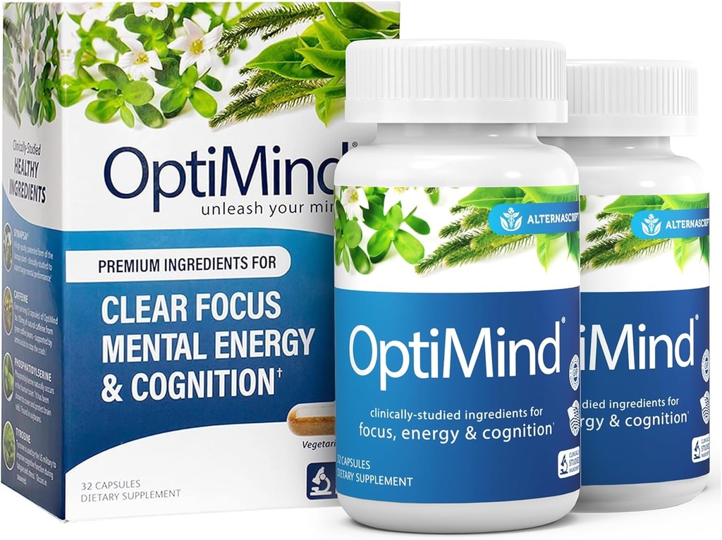 为记忆和聚焦而优化的Bacopa Monnieri Brain 补充剂,有磷酸乙酯、Huperzine A、N-GMO、临床研究成份,64 Capsules