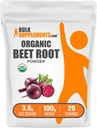Bulk Assupports.com 有机甜菜根粉 - 超级食品补充品,甜菜根补充品 - Vegan & Gluten Free,每服3.5g,100g(3.5 oz) (Pack of 1)