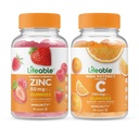 活化锌50mg + 维生素C 750mg, Gummys Bundle - Great Tasting, 维生素补充剂, Gluten Free, GMO Free, Chewable Gummy (英语).