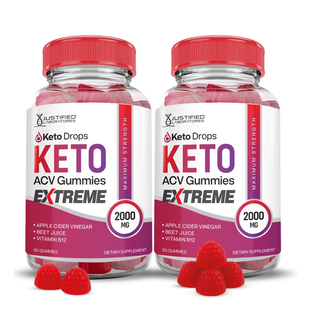 合理实验室 (2 Pack Keto Drops Keto ACV Gummys Extreme 2000MG Keto Drops Keto Gummys 高级公式 苹果苹果 苹果 苹果 醋 配有石榴 甜菜 汁 B12 Vegan 非 GMO 120 Gummys