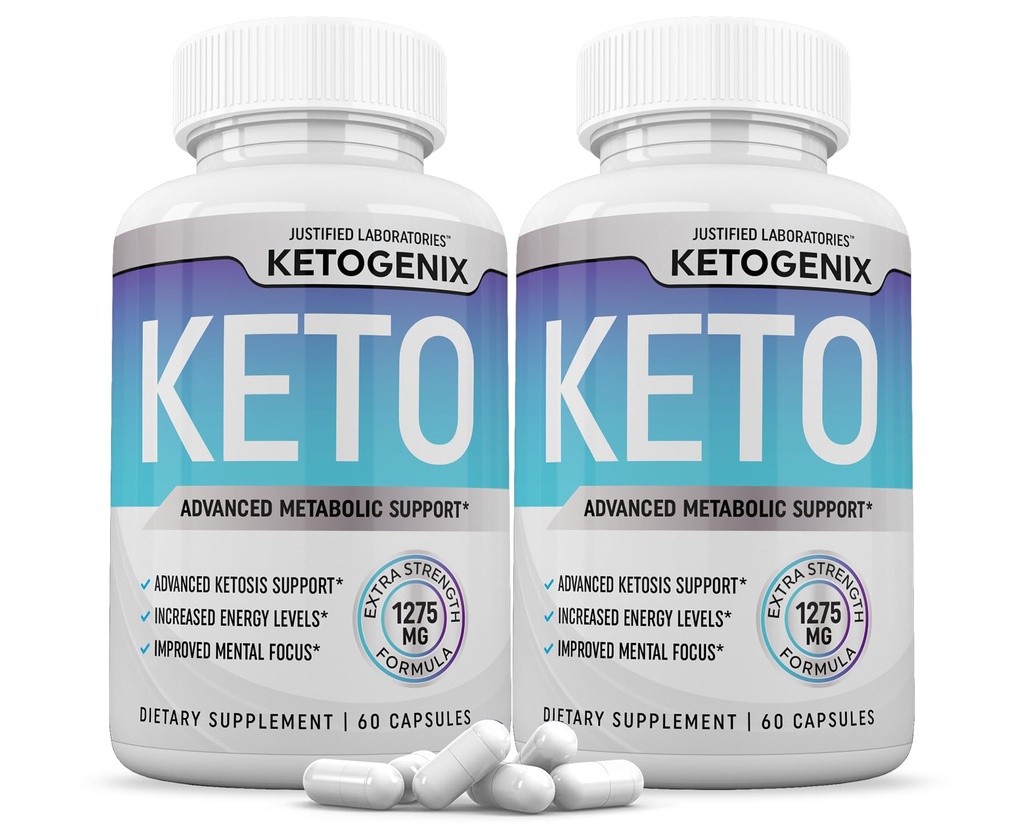 (2 Pack) Ketogenix Keto Pills 1275MG 新改进配方包含苹果苹果苹果醋 外生橄榄油 绿茶叶 120 Capsules
