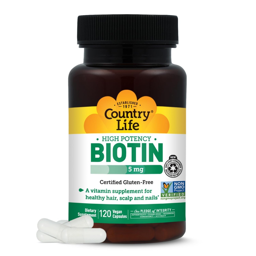 国家生活 国家生活 Biotin 5 mg Vegicaps, 120 计数