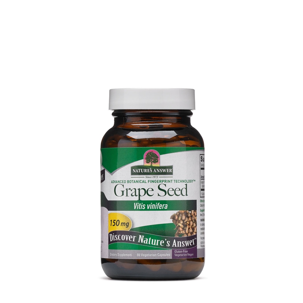 (原始内容存档于2019-09-26). Nature's Answer Grape Seed Vegetarian Capsules, 60 Count