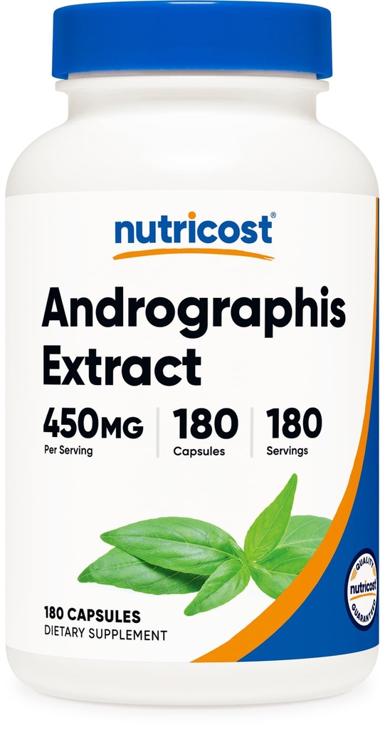 营养成本Andrographis 提取 450mg, 180 蔬菜 Capsules - 非 GMO & Gluten Free