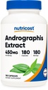 营养成本Andrographis 提取 450mg, 180 蔬菜 Capsules - 非 GMO & Gluten Free