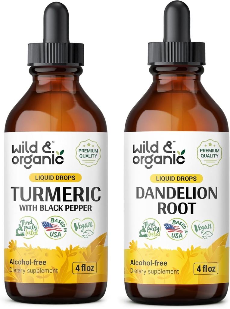野生和有机涡纹 4 fl oz & Dandelion 根 4 fl oz