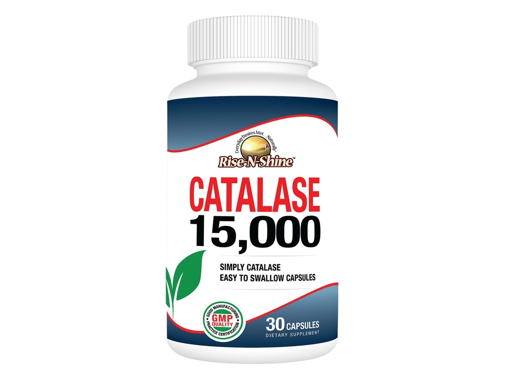 Rise-N-Shine Catalase Supplement 15,000 - 强力抗氧化剂酶促进毛发健康支持 - 强力毛发支持的毛发补充 - 30 Capsules