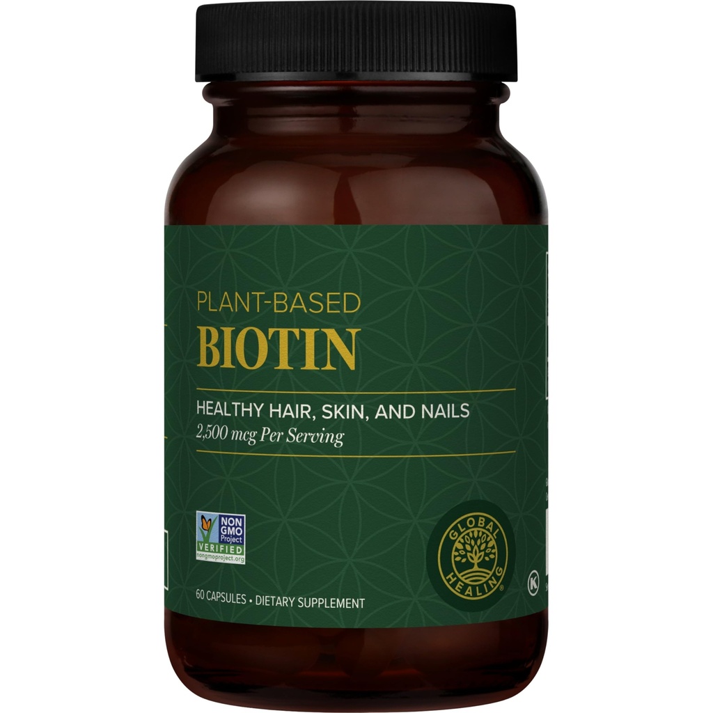 全球增生中心 - 生物素(维生素B7) 生素促进毛发生长 补充维生素,支持拉迪安特皮肤,以及更坚固的钉子,女性和男性的毛发丧失维生素,比1000mcg还要多.