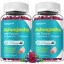 2 Pack Ashwagandha Gummys, 支持豁免、放松、冷静Mood & Zzz, Ashwagandha 男女补充, 天然蓝莓火焰, 120 Counter