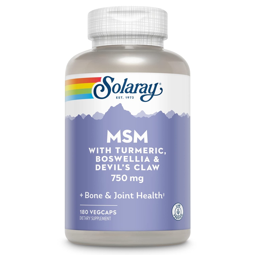 Solaray MSM 卡普尔(750毫克) 180 计数