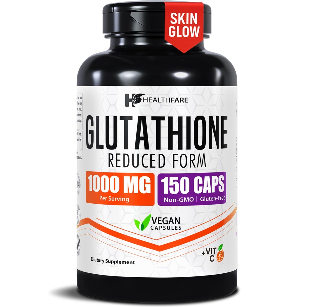 卫生费 Glutathione 补充1000mg 减少GSH 抗氧化剂 98%+ (原始内容存档于2019-09-25). 高纯化 | 150 Vegan Capsules | Immune & Detox Support | Non-GMO, Gluten-free | | 美国制造.