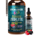 BUKLEBURY Zeolite Detox for Kids with probiotics - 无糖天然贝里香水 Probiotics for Kids - Zeolite重金属解毒和免疫支持 - 2 Fl Oz