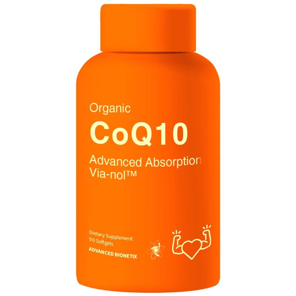 高级Bionetix高级吸收200mg CoQ10 w/Black Pepper 提取. 90软胶. 抗氧化剂补充剂、心脏和血管健康、脑健康、有机物、无粘液、能源生产