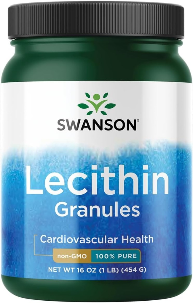 Swanson 100%纯 Lecithin Granules(非GMO) 16 Ounce(1磅)(454克) Granules