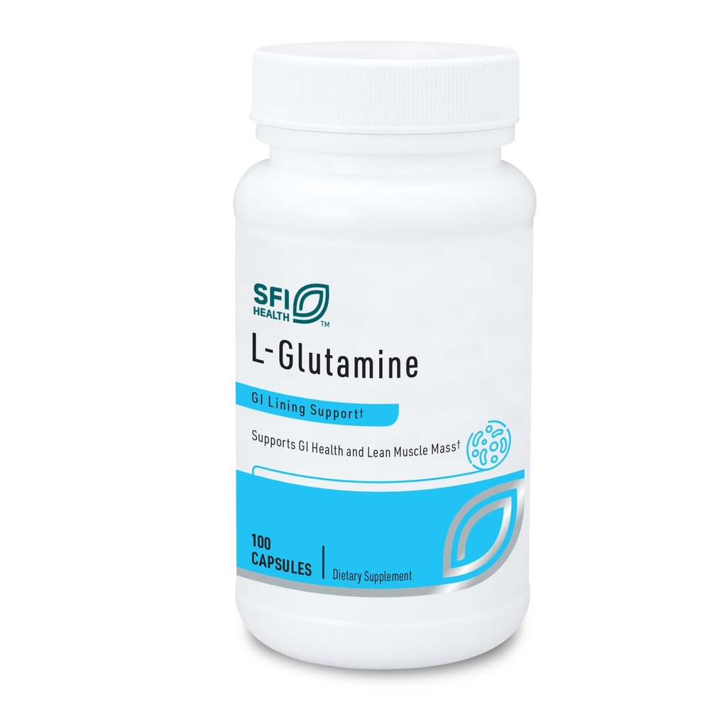 Klaire Labs SFI 健康 L Glutamine Capsules - 500毫克 伪氨基酸补充剂 - 支持肌肉和GI功能 - 乳房免费和Gluten Free (100 Capsules)