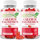 具有300mg高吸收力的镁镁镁镁钙,Bone,Muscles & Immune支持儿童与成年人,Strawberry Flavor,120 Counter, Calcium 补充D3