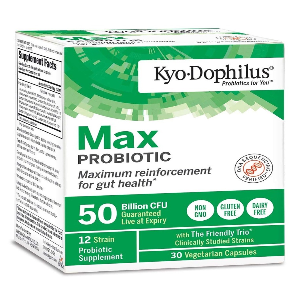 京-多菲卢斯 Max Probiotics, 30 植物学卡普勒斯