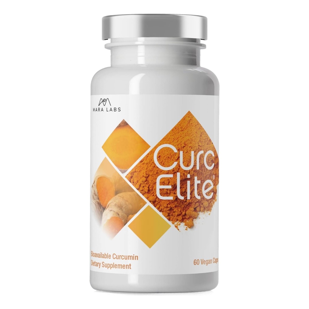 Mara Labs CurcElite Curcumin Turmeric 提取 95% Curcuminoids | Vegan,无填充器,N-GMO | 60 Vegan Capsules