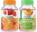 活生生的维生素D 5000 IU + Panax Ginseng, Gummys Bundle - 大品尝,维生素补充,Gluten Free, GMO Free, Chewable Gummy (英语:Gummy).