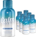Calm & Easy - Natural Relief Shot, KSM-66 Ashwagandha, Suntheanine L Theanine, 镇定适配体饮品, 放松, 聚焦, 和Mood → 2 oz液瓶( 6 Pack)