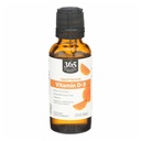 365 由全食品市场,维生素D-3液态Citrus Flavor 1000IU, 1 OZ