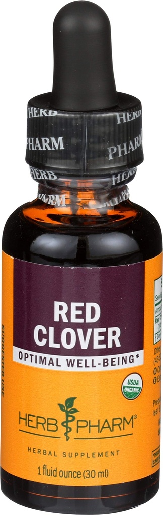 Herb Pharm 认证有机红色Clover液体提取器, 1 Fl Oz