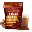 Mega Plants Cacao Magic (50 services) 超级食品 超级食品 5 蘑菇 Blend 狮子 Mane, Reishi, Chaga, Cordyceps, Turkey Tail QQ 滑冰,热巧克力,咖啡替代品