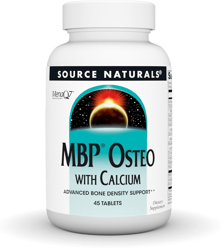 资料来源:Naturals MBP Osteo 含钙、高级骨密度支持*,45块板块