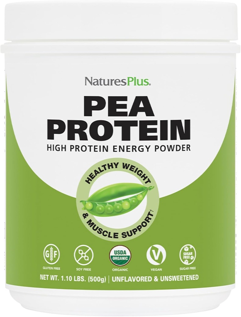 Natus Plus 有机豆蛋白 - 1.1 lbs, Vegan 饮料粉 - 高能蛋白粉,灭饥饿剂,肌肉培养剂,促进心脏健康 - 非GMO,蔬菜,无葡萄糖 - 25种服务