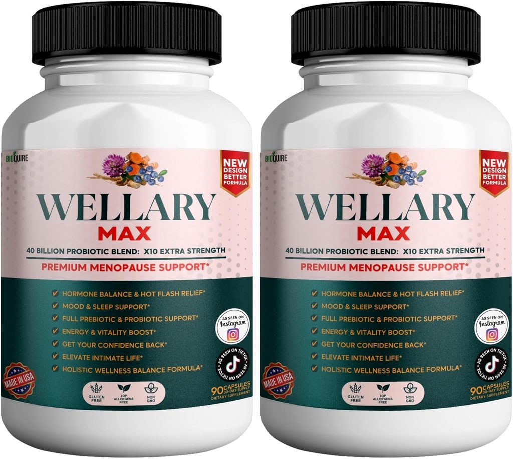 Wellary Max 更年期支助补编,40亿 CPU Probiotic Blend, 90 Capsules (2)