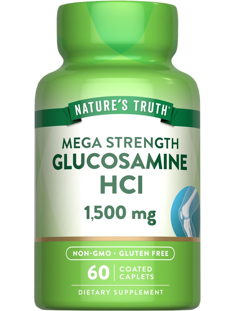 自然界的真理Glucosamine HCI 1500mg QQ60 Caplets 超级力量 QQN-GMO & Gluten免费补编