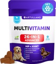 20 in 1 Dog 多维特敏与Glucosamine - 可嚼狗维生素和辅料 - 高级和Pupy 多维特敏 Chews for Pet Hip & Joint Support, 豁免,流动,皮肤,文摘 - 70 Soft Treats