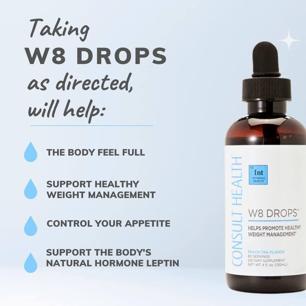 咨询健康 W8 Drops - 医生与 DygloFit - 支持 Appetite Control,代谢与荷尔蒙平衡 - 天然抗氧化剂保护-2 滴水器 每日两次