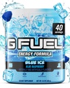 G Fuel Blue Ice Energy Drinking Powder, Pre Workout Cafeine Mix for Gaming, 免糖聚焦氨基,维生素+抗氧化剂, 9.9oz(蓝莓, 40种服务)