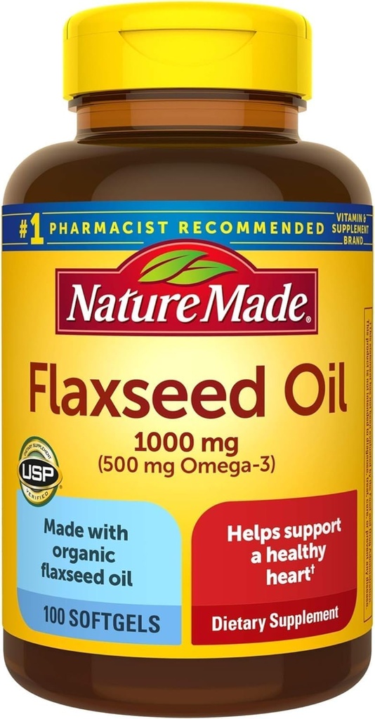 天然制糖籽油1000毫克,无鱼Omega 3号补充品,心脏健康支持膳食补充品,100软胶,100天供应