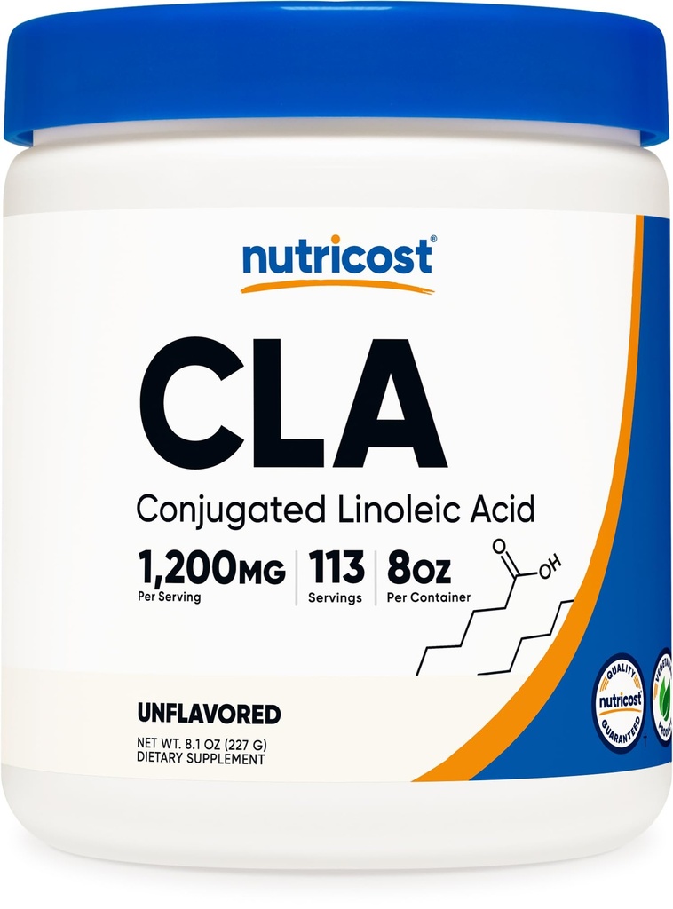 Nutricost CLA(连环酸) 8oz(227g) 粉末 - Gluten Free, GMO Free CLA 补编
