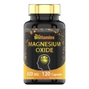 Tnvitamins Magnesium Oxide 420mg - 120 Capsules QQ 4个月供应!~ One Capsule Oxides 100% Daily 值 Oximent in One Capsule Oxido de Magnesio → XN-GMO,美国制造