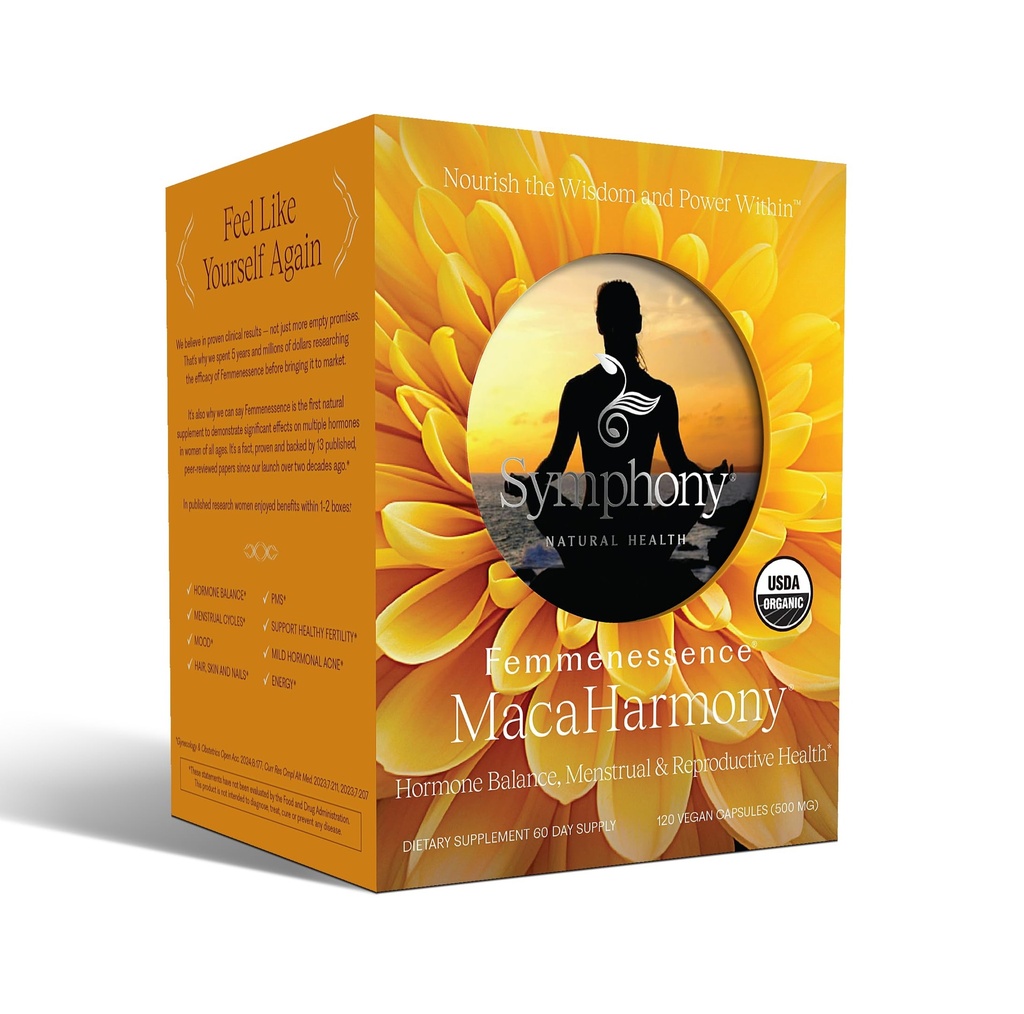 女性menessence MacaHarmony – 科学证明支持女性荷尔蒙平衡,常规月经周期,PMS,Acne,健康皮肤,生育力,天然有机马卡卡普苏莱斯(120)
