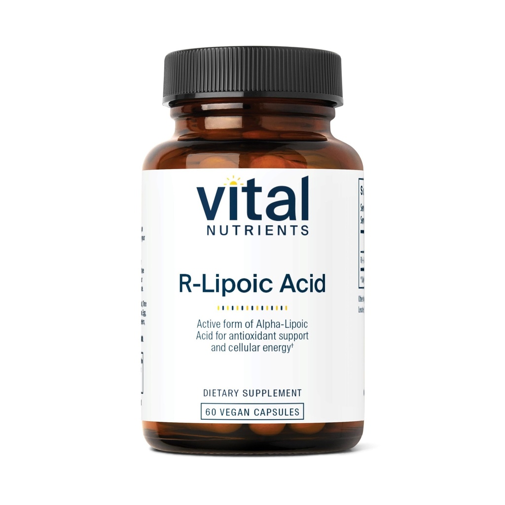 活性Alpha-Lipoic Acid 抗氧化剂 ALA 健康代谢物和能量补充剂 | Gluten,乳制品,Soy Free | N-GMO | 60 Capsules