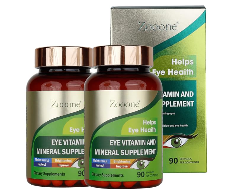 黄酮-Lutein Eye 维生素补充剂,用于Macular Health and Dry Eye,含有Lutein, Zinc, Vitamins C/E & Zeaxanthin 支持眼科健康,90片(2)