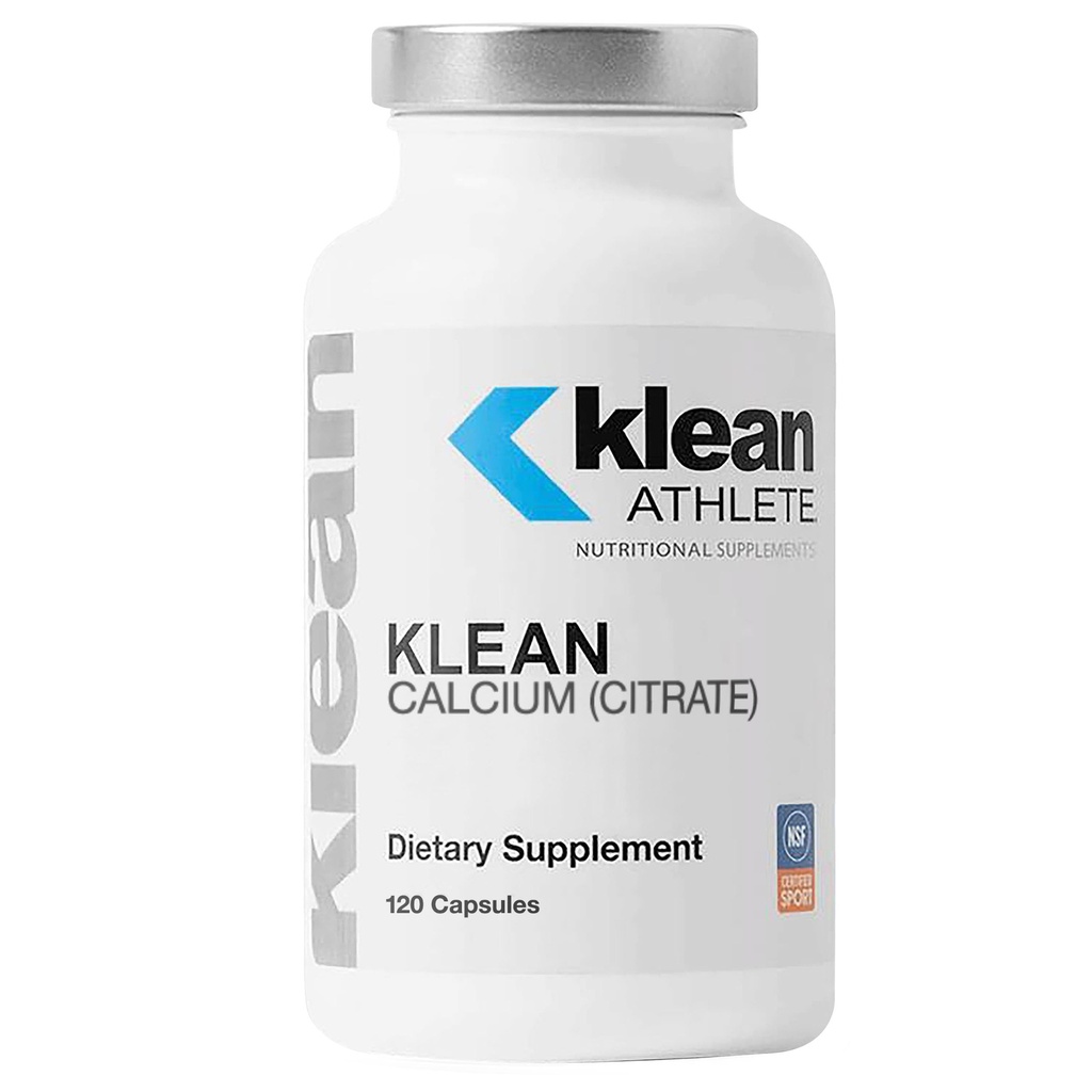 Klean ATHLETE Klean Calcium Citrate - 用于骨质健康与密度 - 骨质对体育的支持* - Gluten Free, Vegan & Non-GMO - 120 Capsules